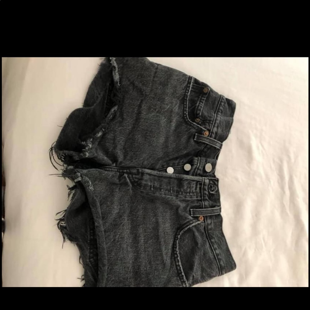 Luck button up Levi denim shorts